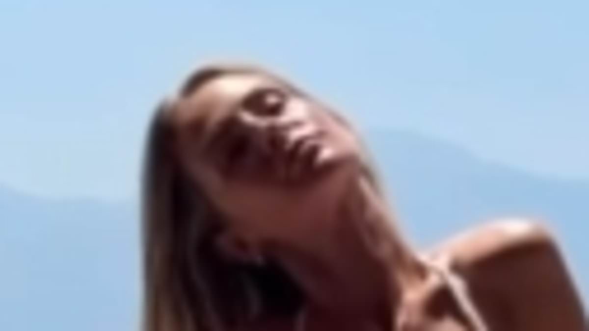 Millie Mackintosh poses in a white thong bikini during her healing getaway to Crete after falling into 'survival mode' following her split from husband Hugo Taylor