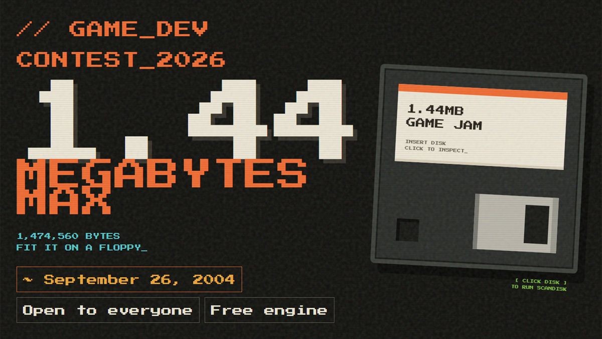 Korean outfit hosting 1.44MB game development contest to honor the floppy disk — entrants must confine entire fileset, including resources, engine, and library, to miniscule storage format
