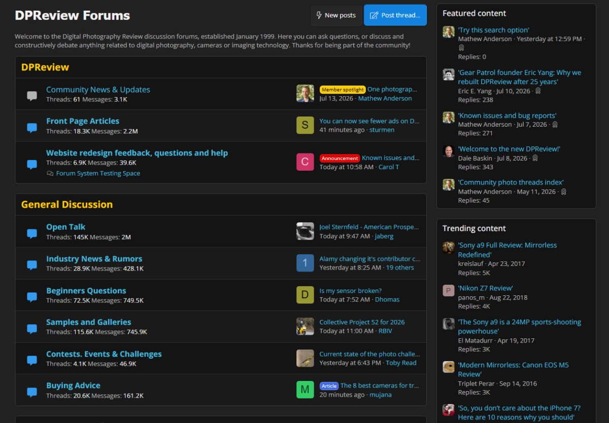 Which forum sections are your favorite to visit?
