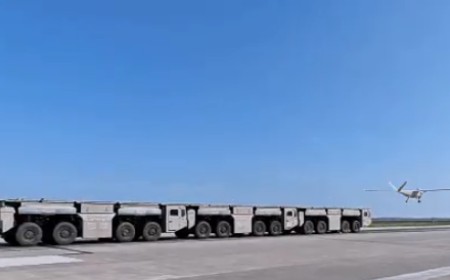No runway, no problem: China demonstrates drone catapult made up of three trucks that interlock like Lego bricks and come in shipping containers