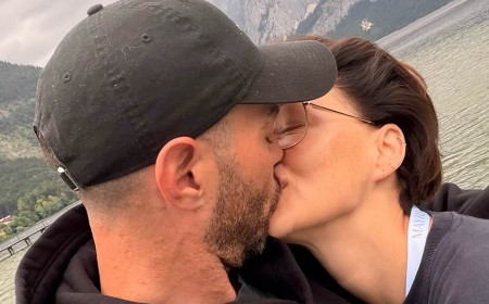 Emma Willis passionately kisses husband Matt as they enjoy 'perfect holiday' at wellness clinic in Austria after admitting she 'feels guilty when she prioritises herself'