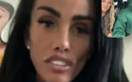 Katie Price tells her horrified children she's had another secret boob job as she finally makes her first appearance in The Princess Diaries following ban