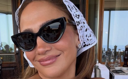 Single Jennifer Lopez posts busty selfies two days before what would've been her and ex Ben Affleck's fourth wedding anniversary
