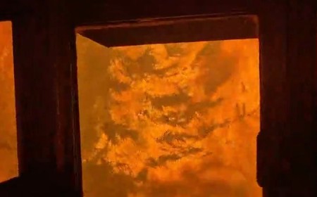 Terrifying Footage Shows Views From Inside a Train During Canadian Wildfires