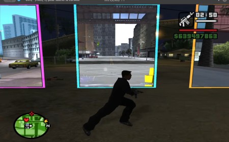 Grand Theft Auto Multiverse with real-time portals created by ambitious modder — San Andreas, Vice City and GTA III all run simultaneously, with cross-game interactions