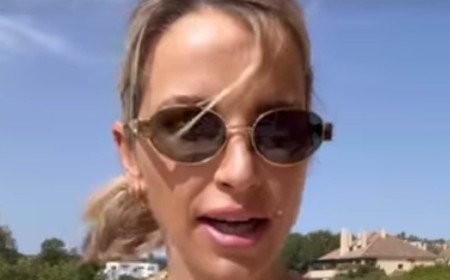Pregnant Vogue Williams, 40, wows in yellow bikini as she gets beach day ready as she jokes: 'I can't believe how big pregnancy boobs are!'