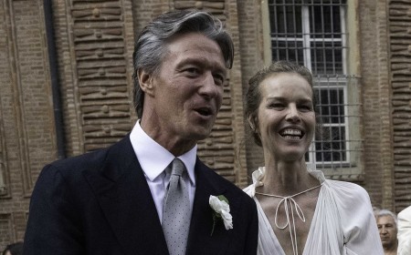 Eva Herzigova, 53, stuns in a Lanvin bridal gown as she finally marries businessman Gregorio Marsiaj in Italy after 25 years together