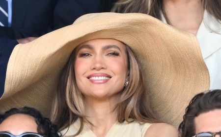 Jennifer Lopez's giant Wimbledon sunhat is branded 'inappropriate' as she blocks the view while enjoying her fashion moment
