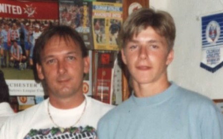 David Beckham, 51, looks just like son Cruz, 21, in throwback snap as he celebrates his father Ted's birthday