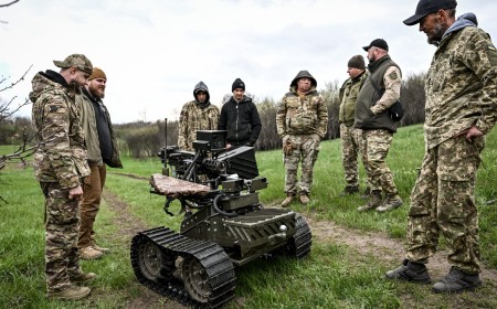 Ukrainian drones deliver robots directly into battle by sea and air