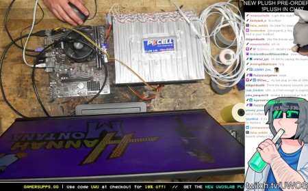 Crazed enthusiast runs PC on 192 AA batteries, successfully boots into Hannah Montana Linux — System is stable during stress testing and even plays FreeDoom