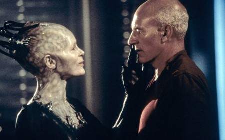 MTG’s Star Trek Commander decks include the Borg Queen, Worf, Spock, and Picard