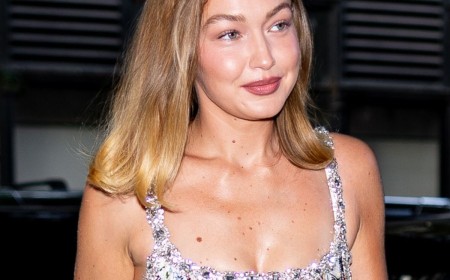 Gigi Hadid Sports Feathered Look in First Couture Show in 4 Years