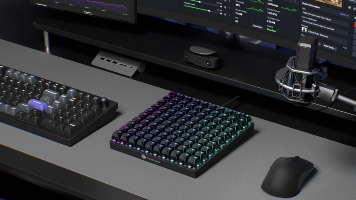 Keychron launches ludicrous 100-key custom macro pad — 10 x 10 ‘keyboard’ uses ‘exclusive’ Keychron Apex switches and features per-key RGB control