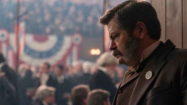 Nick Offerman Loved Getting Slapped by Betty Gilpin