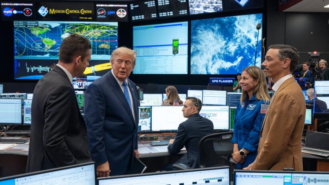 Why it matters that President Trump just dialed into a NASA news conference