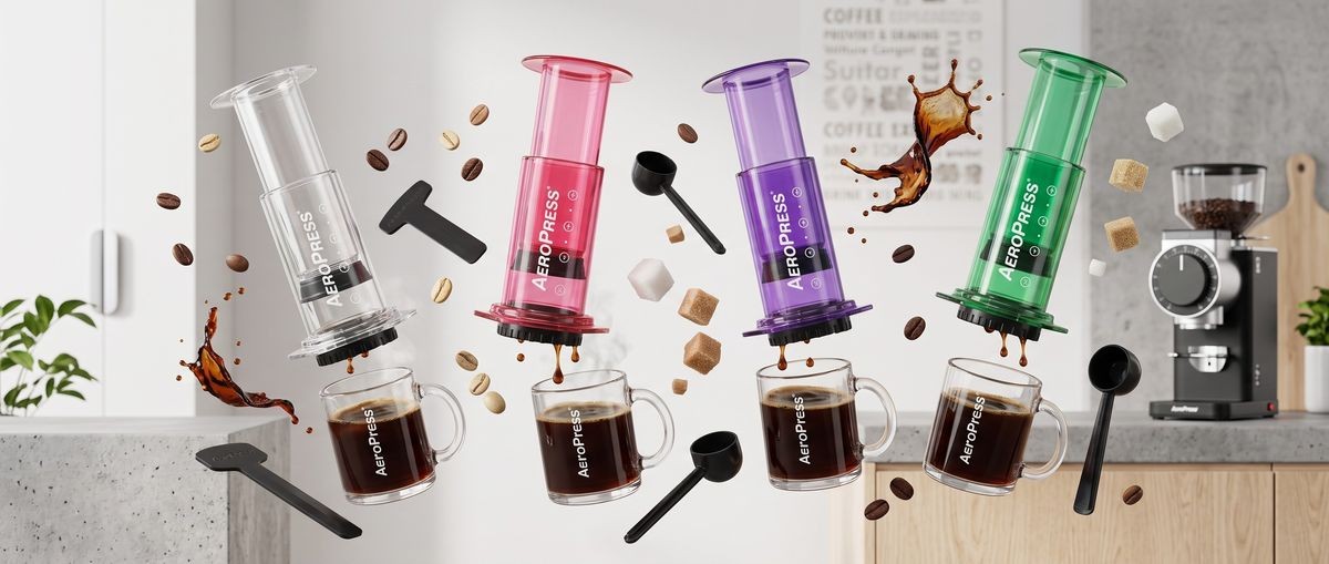 Colourful AeroPress coffee makers are going cheap right now — with up to 20% off every shade from cheery pink to moody blue
