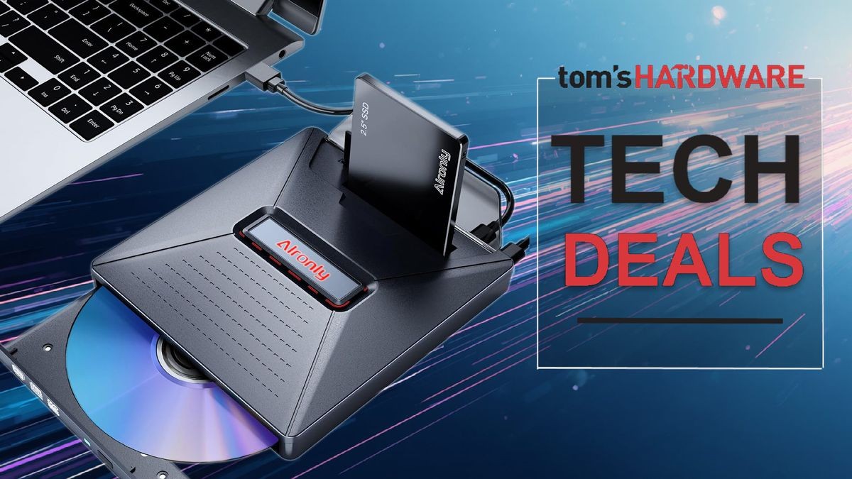This portable, external CD/DVD drive comes with a 2.5-inch SATA and an SD Card slot for just $26 — Save 10% on a modern essential for keeping physical media alive