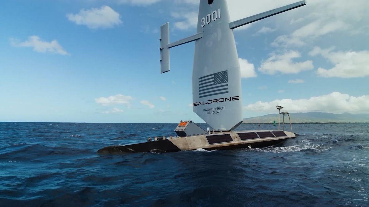 US Navy launches missiles from its first drone sailboat — Saildrone Surveyor launches dual JAGM missiles, carrier strike group tests armed USV and electronic warfare