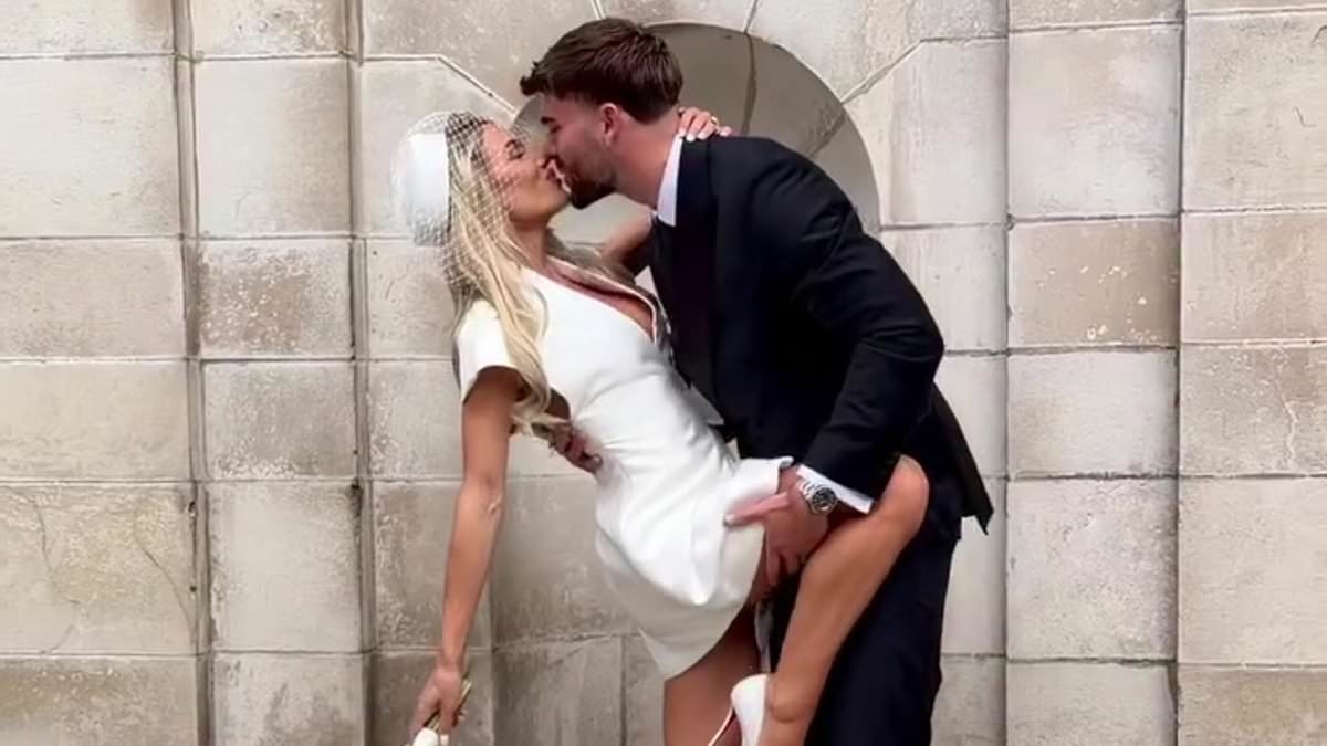 Love Island's Tom Clare and Molly Smith's unconventional romance as pair are set to wed in Mallorca TODAY - after their raucous legal ceremony resulted in guests passing out