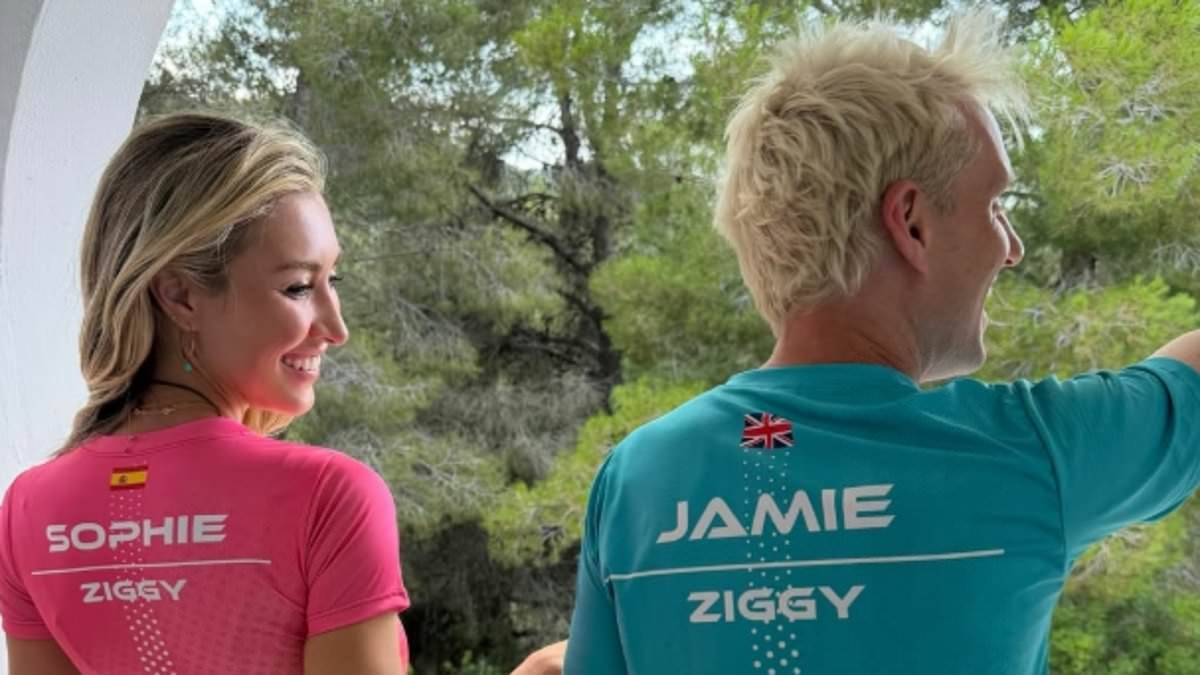 Sophie Habboo poses topless while cradling son Ziggy as she share shares sweet snaps with husband Jamie Laing to mark the end of summer