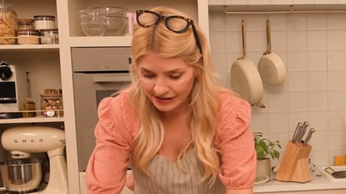 Holly Willoughby fans in hysterics after spotting her cutting a courgette excruciatingly slowly in new YouTube show and compare it to THAT Kendall Jenner cucumber slicing moment
