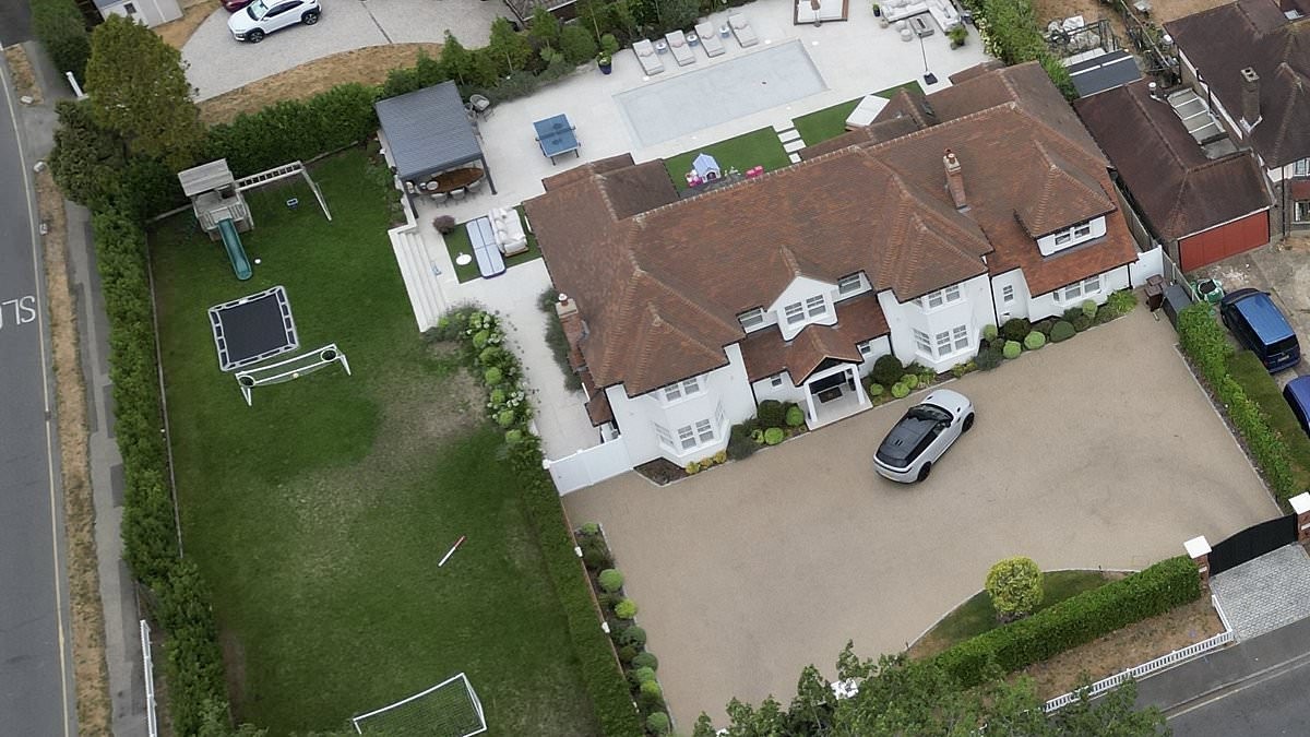 Billie Faiers becomes the latest TOWIE star who is still sporting a VERY green garden during a record-breaking drought - after Mark Wright and Michelle Keegan's family mansion was called into question