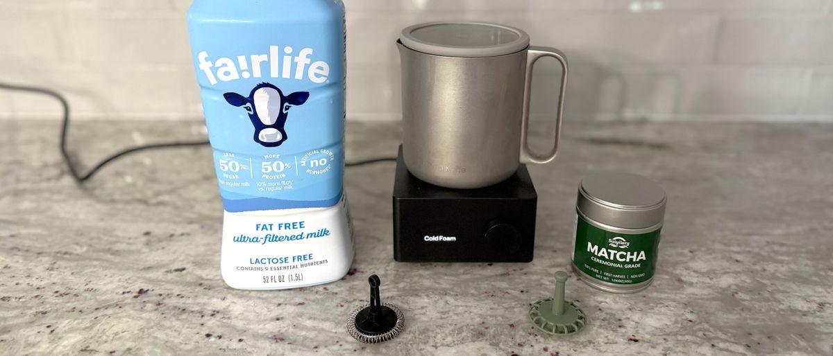 The Terra Kaffe Aero froths any milk, hot or cold, and makes matcha at the touch of a button