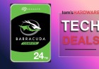 $29 per Terabyte makes this 24TB Seagate BarraCuda one of the best-value hard drives in today's market — $50 off at Newegg makes it $200 cheaper than the 20TB version