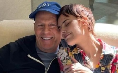 Dementia-stricken Bruce Willis, 71, appears in rare photo at daughter Tallulah's wedding… four years after Hollywood retirement due to health battle