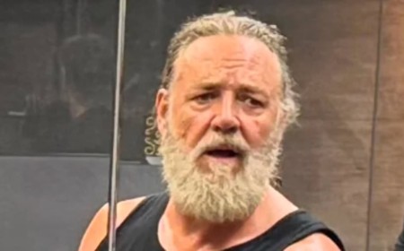 Still a Gladiator! Russell Crowe stuns with his massive biceps as he works out with his wrestling co-star