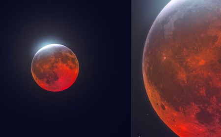 Photographer Captures Blood Moon From the Parking Lot of a Quality Inn