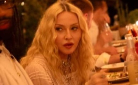 Madonna takes over tiny Corfu village made famous by ITV's The Durrells for wild 68th birthday party as she dances with her children and boyfriend Akeem Morris until 2am