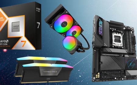 Save $240 on a four-item gaming build combo from Newegg – $1,113 buys a Ryzen 7 9800X3D, 32GB of Corsair DDR5 RAM, a Gigabyte X870E Motherboard, plus a free 240mm AIO and AMD game bundle