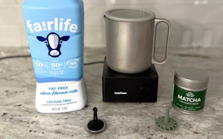 The Terra Kaffe Aero froths any milk, hot or cold, and makes matcha at the touch of a button