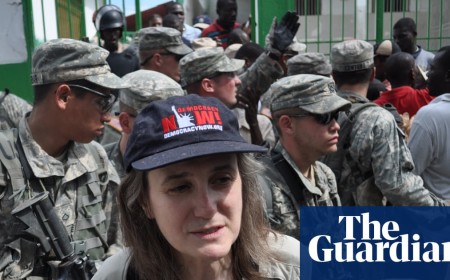 ‘They slammed their M16s against his skull’: inside the film about Amy Goodman’s fearless reporting