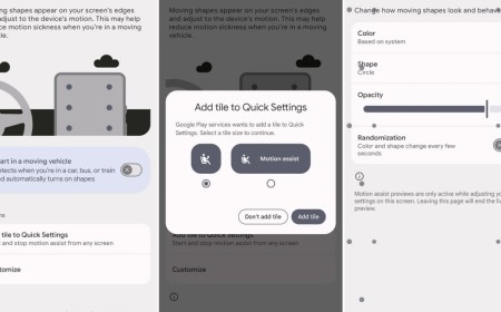 Google's anti-nausea Motion Assist dots finally rolling out on Android