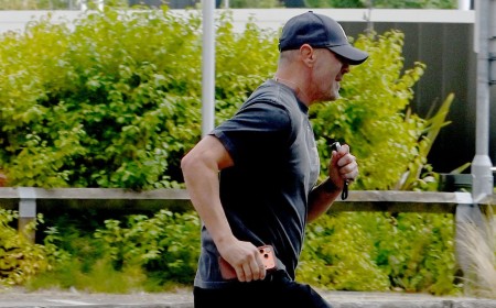 Paddy McGuinness sprints into work as it's revealed he is enjoying office romance with 'stunning Radio 2 publicist' whilst his ex-wife Christine spends her evening manifesting and 'trusting the flow of life'