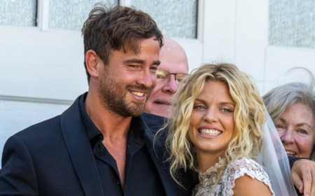 Danny Cipriani and AnnaLynne McCord are married: Actress bride dazzles in a floral wedding dress as they tie the knot in a low-key backyard ceremony in LA after setting up 'tacky and distasteful' crowdfunding page to fund their nuptials
