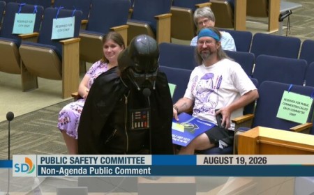 Darth Vader Showed Up at a San Diego City Council Meeting to 'Support' Flock Cameras