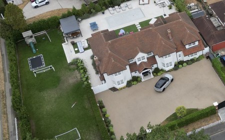 Billie Faiers becomes the latest TOWIE star who is still sporting a VERY green garden during a record-breaking drought - after Mark Wright and Michelle Keegan's family mansion was called into question