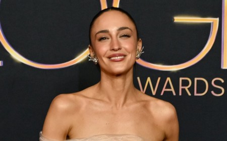 Abbey Gelmi flaunts her trim physique and toned tummy in a tulle bandeau top and see-through skirt at the 2026 Logie Awards in Sydney