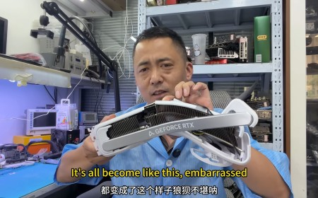 RTX 5060 Ti survives car crash after being bent in half — short PCB saves the day, single memory chip resolder restore full performance