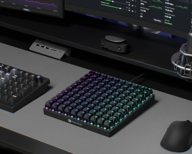 Keychron launches ludicrous 100-key custom macro pad — 10 x 10 ‘keyboard’ uses ‘exclusive’ Keychron Apex switches and features per-key RGB control