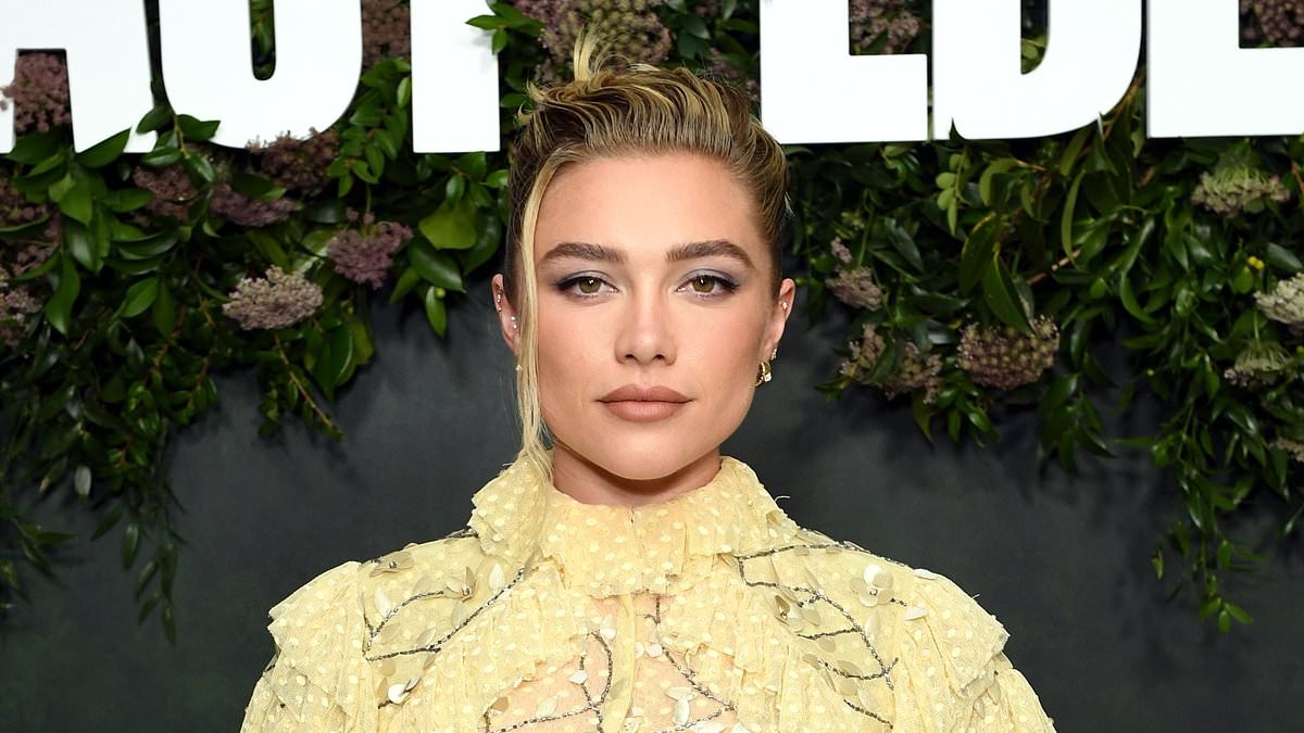 Florence Pugh flashes her toned midriff in a yellow lace co-ord as she attends a screening of her new Netflix period drama East of Eden in West Hollywood