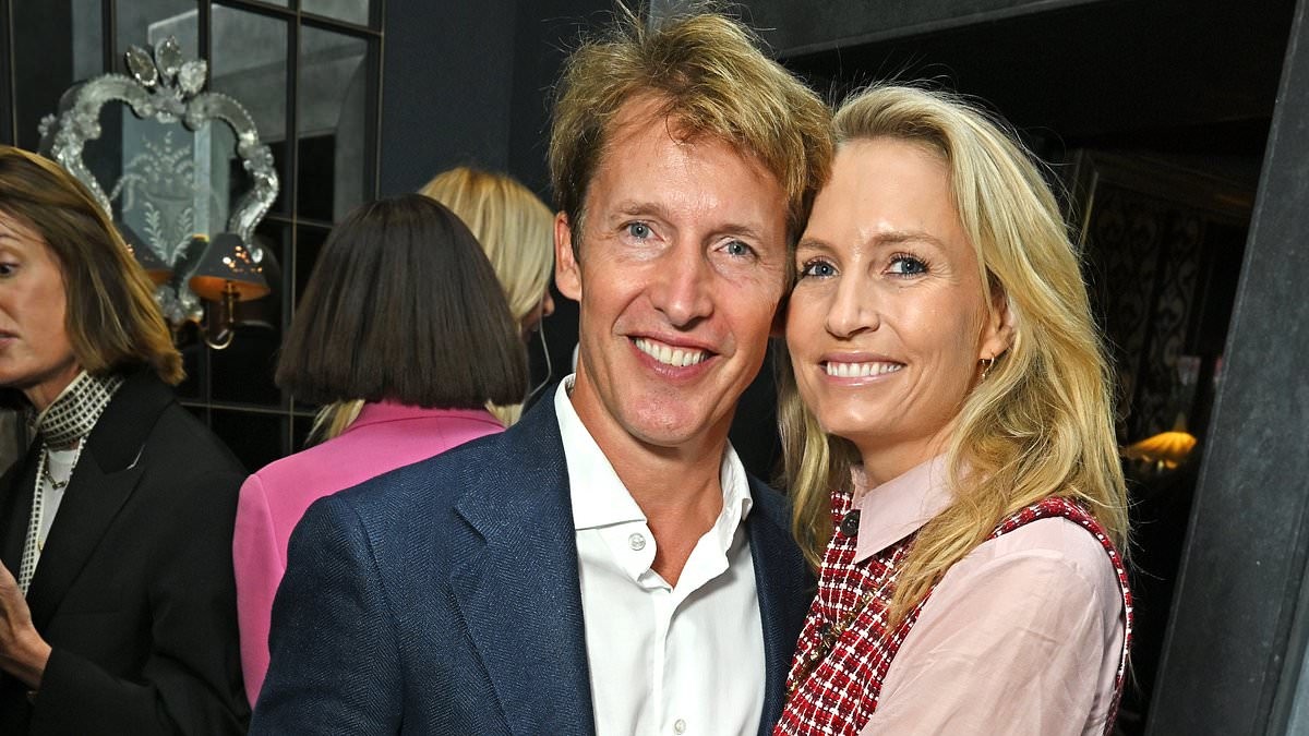James Blunt cosies up to wife Sofia as he is seen for the first time since breaking his silence on Hayden Panettiere claims