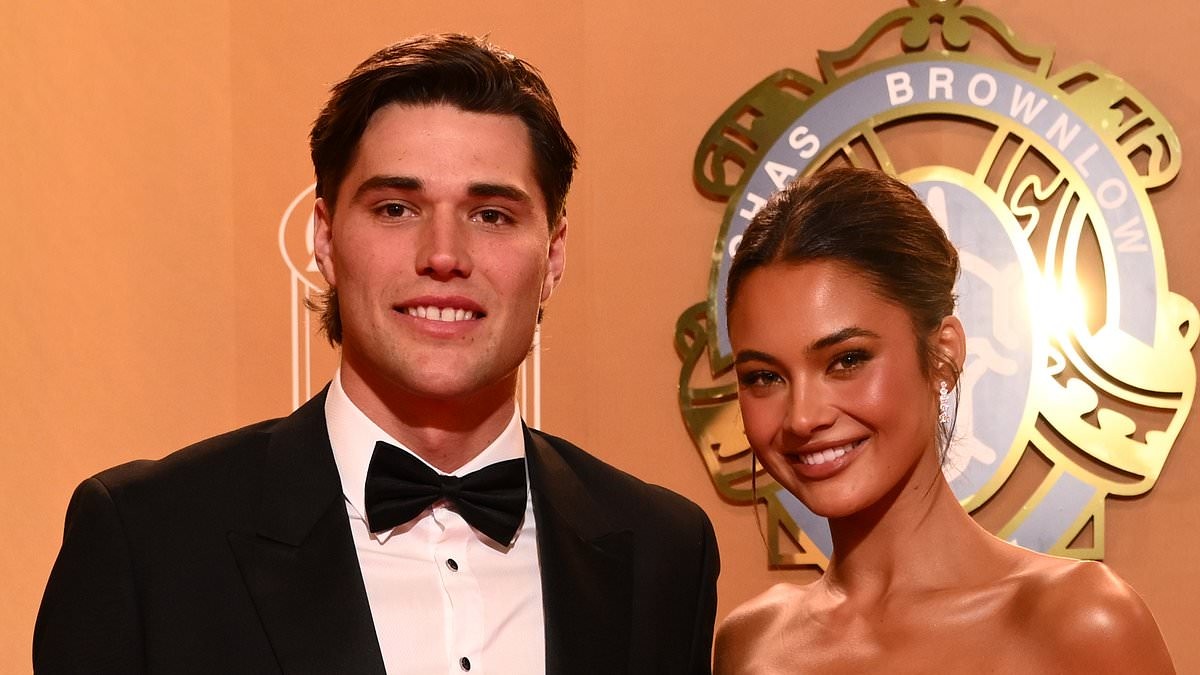 AFL 'It girl' WAG who got the attention of Kylie Jenner steals the show at the Brownlow Medal in a cleavage-baring stunning corset gown