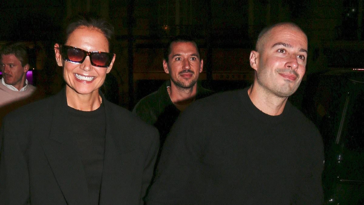 Katie Holmes, 47, and toyboy Jason Bard Yarmosky, 39, enjoy a date night with the style crowd at Carine Roitfeld's Paris Fashion Week party