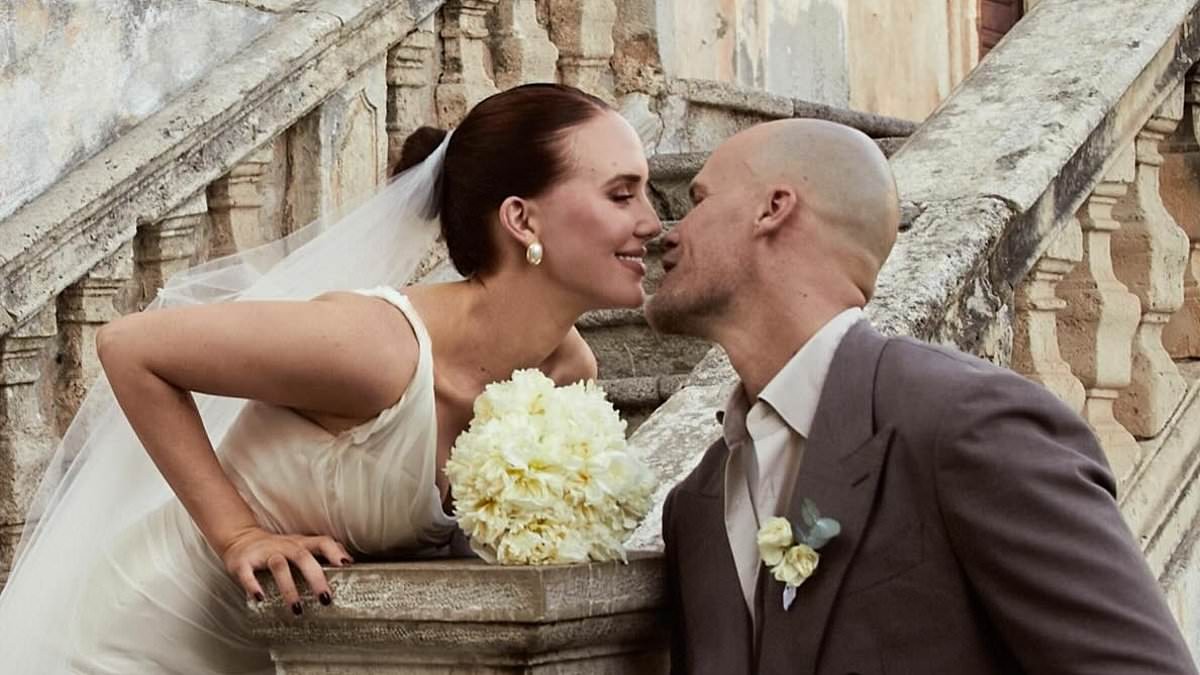 Jett Kenny and Lily Brown marry for a second time! Couple walk down the aisle at stunning ceremony in Sicily after courthouse nuptials in June