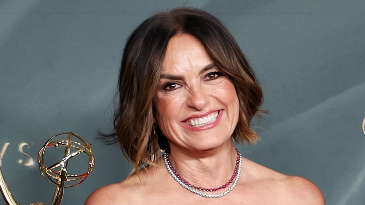 Mariska Hargitay, 62, stuns in striking red gown as she scores TWO Emmy wins for documentary about late mom Jayne Mansfield